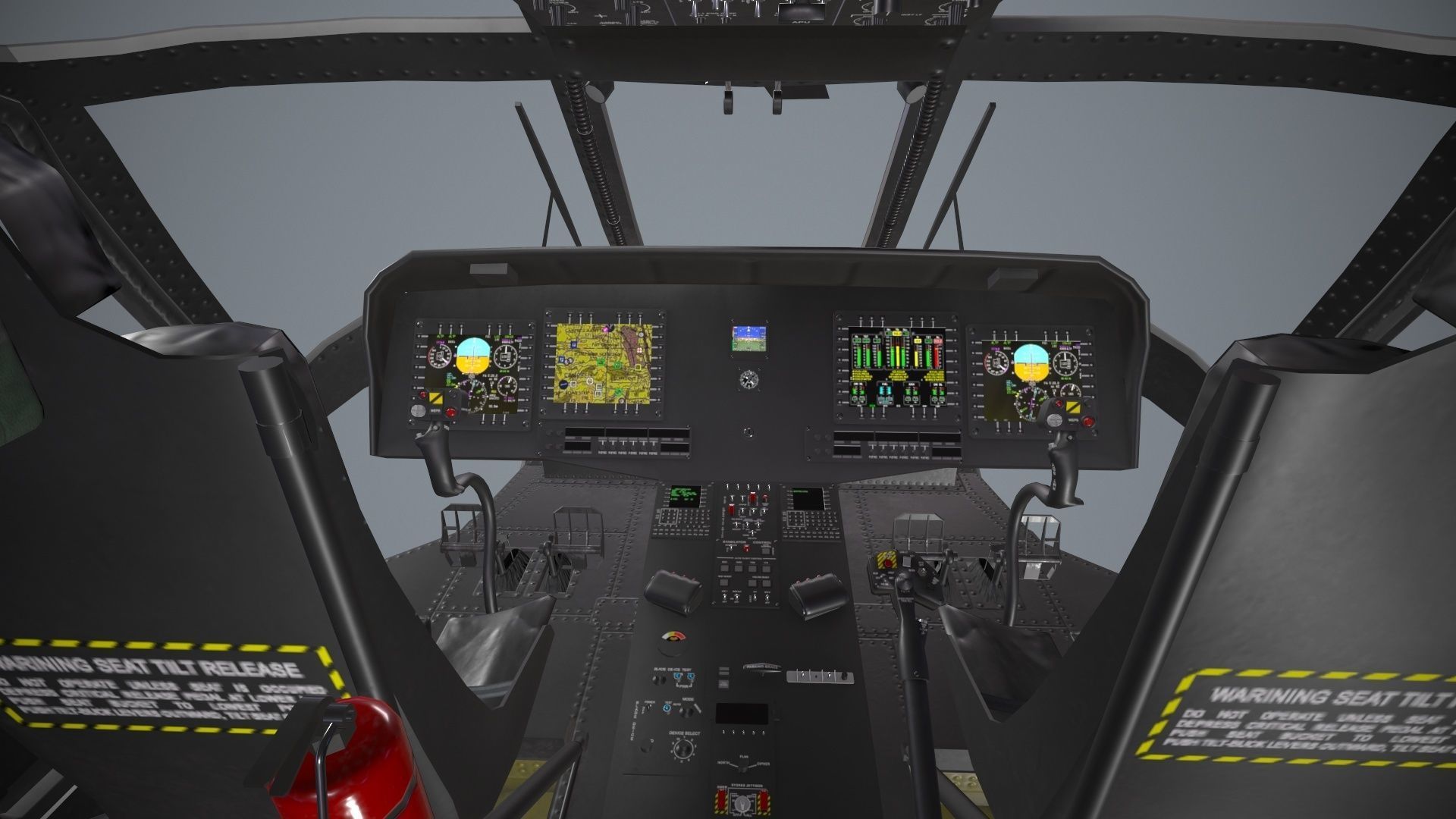  UH-60JA Black Hawk Japan Static Low-poly 3D model_16