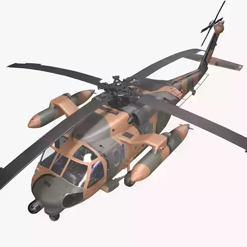  UH-60JA Black Hawk Japan Static Low-poly 3D model