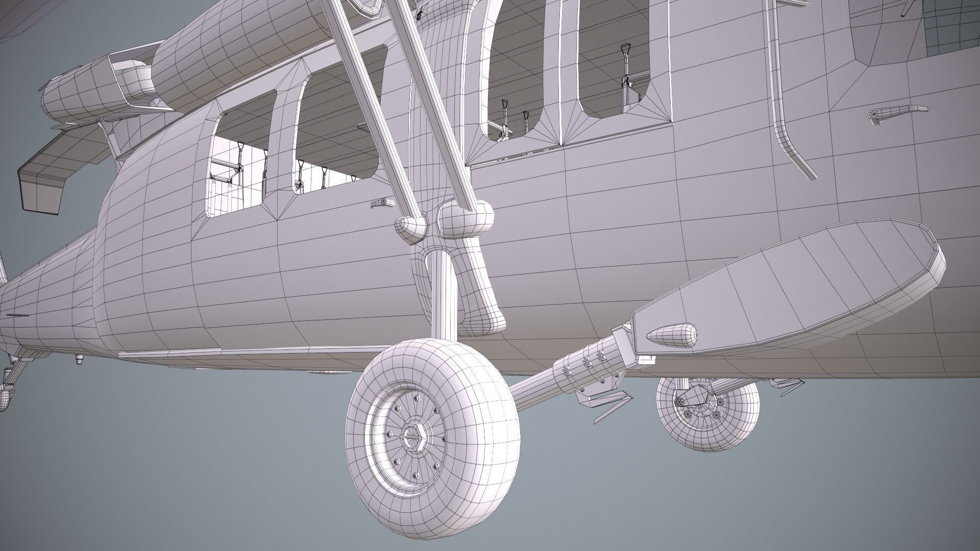  UH-60JA Black Hawk Japan Static Low-poly 3D model_27