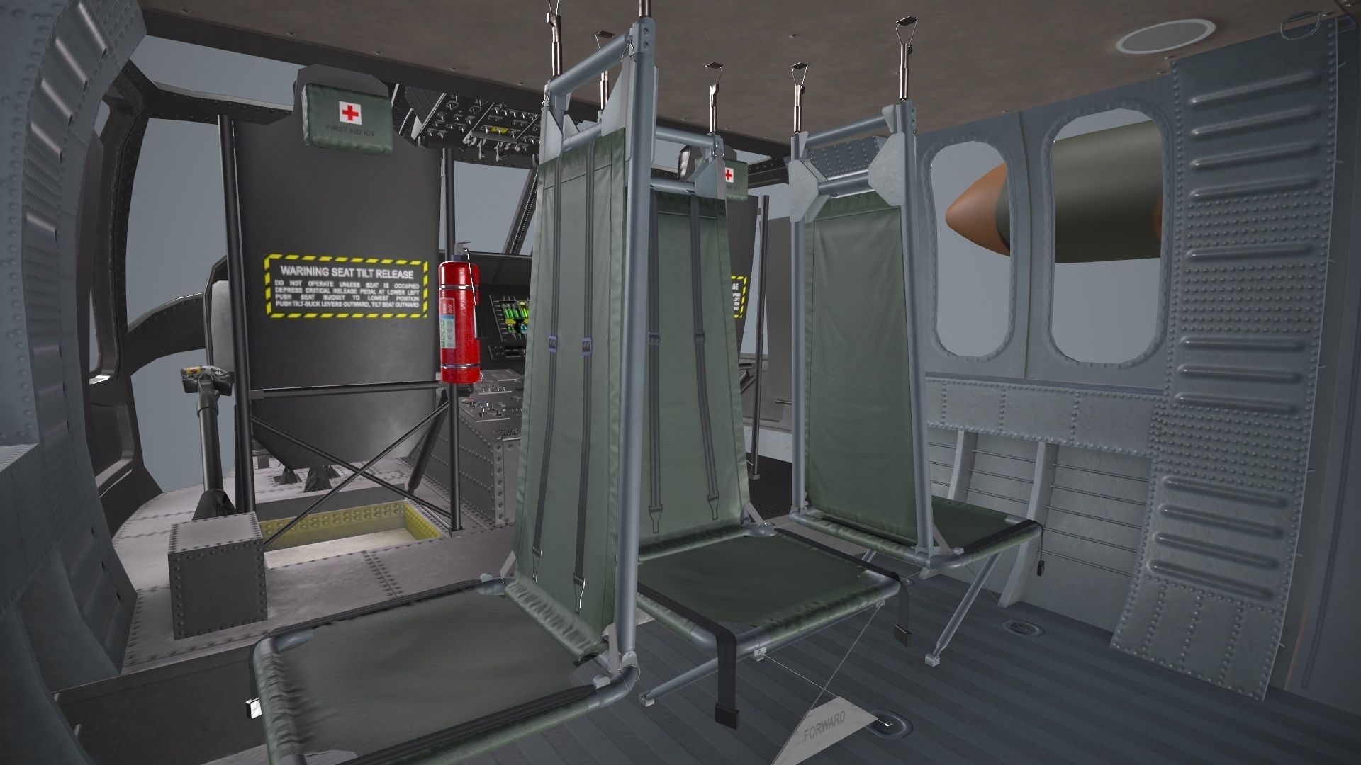  UH-60JA Black Hawk Japan Static Low-poly 3D model_14