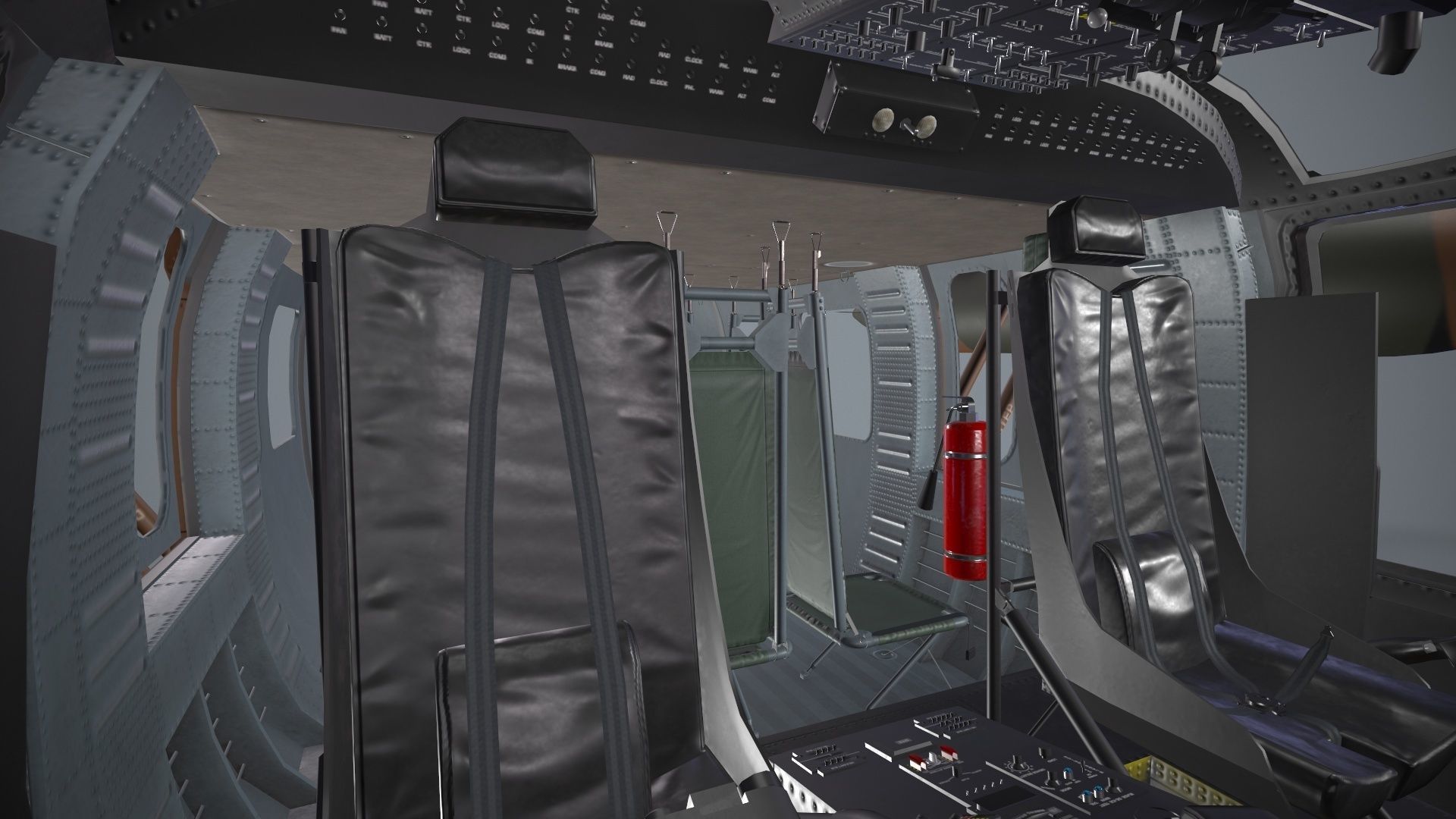  UH-60JA Black Hawk Japan Static Low-poly 3D model_13