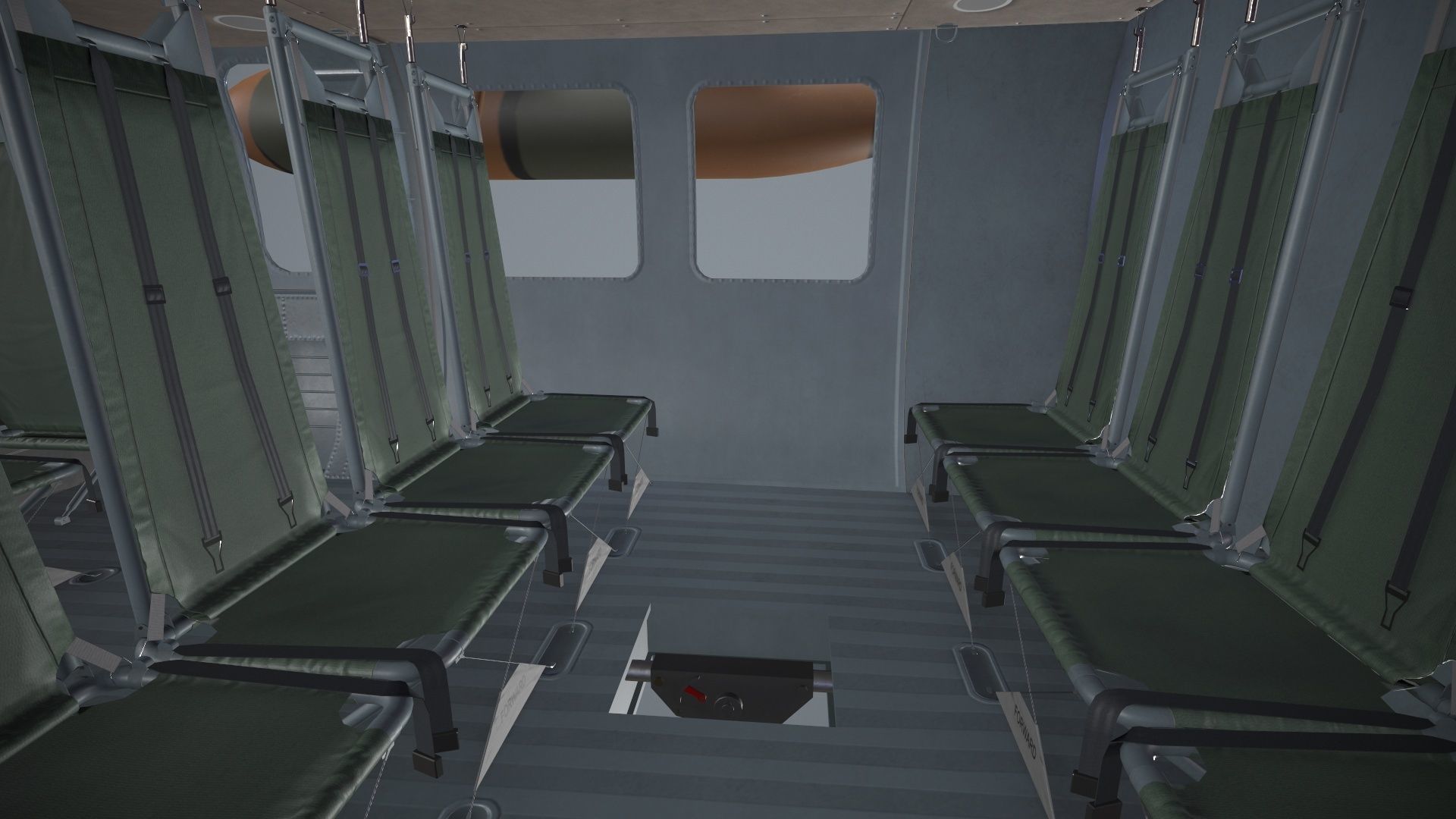  UH-60JA Black Hawk Japan Static Low-poly 3D model_12