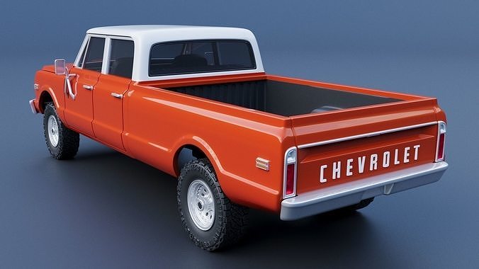 Chevrolet K10 Crew Cab 1970 3D print model 5