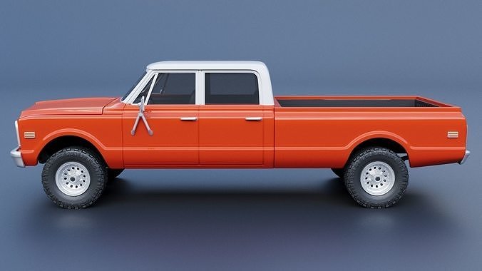 Chevrolet K10 Crew Cab 1970 3D print model 4