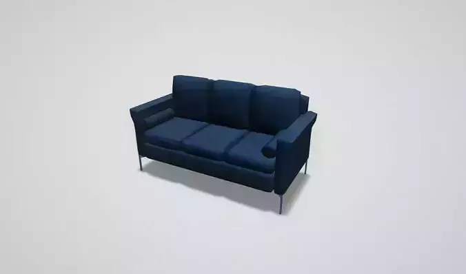 Game asset Blue Elegance Three-Seater Sofa