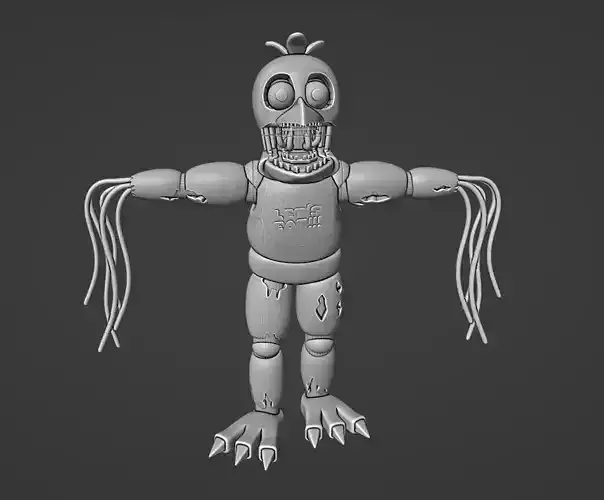 Withered chica  3D print model