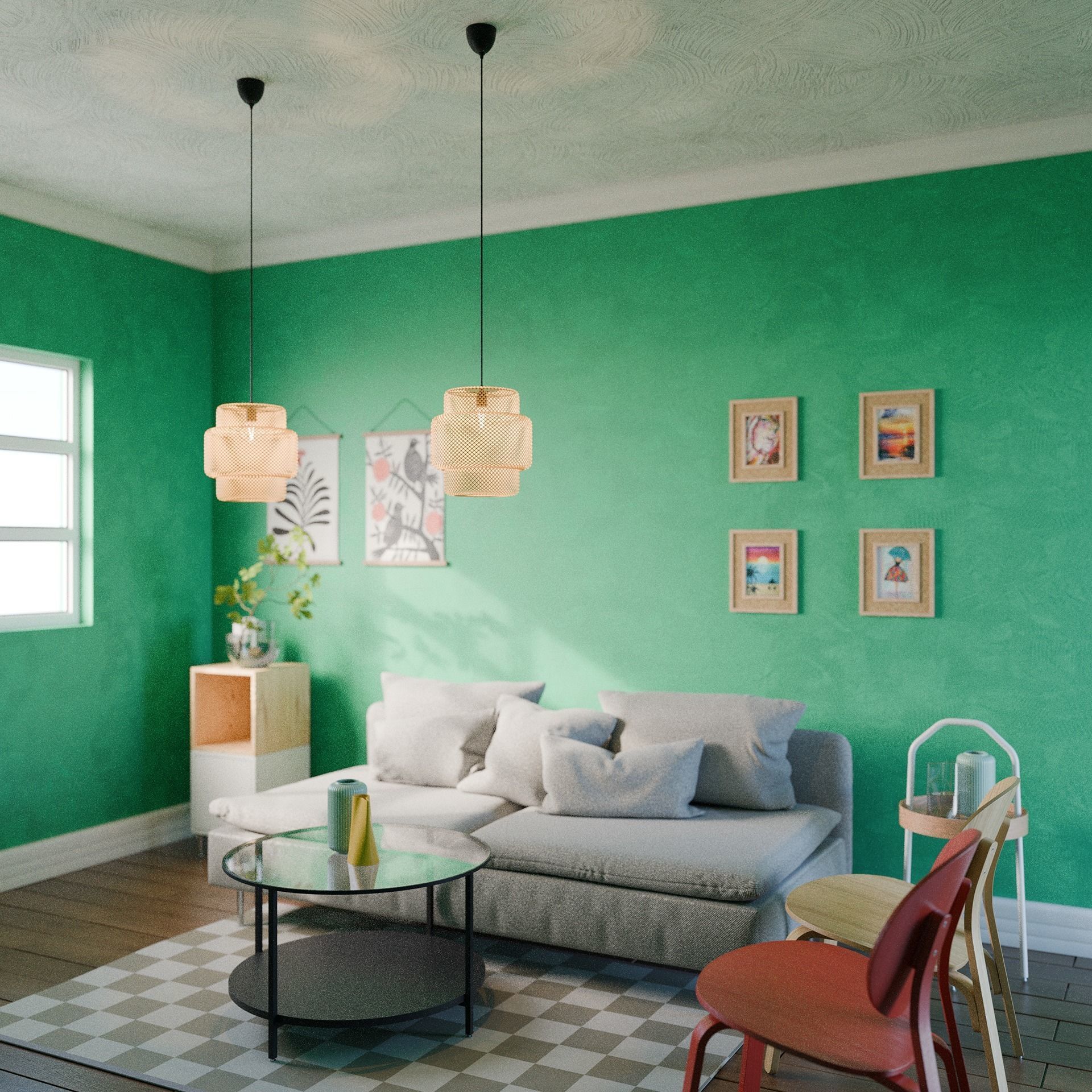 Ikea collection for living room 3D model_1