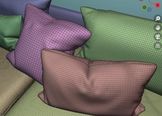 Ikea collection for living room 3D model_10