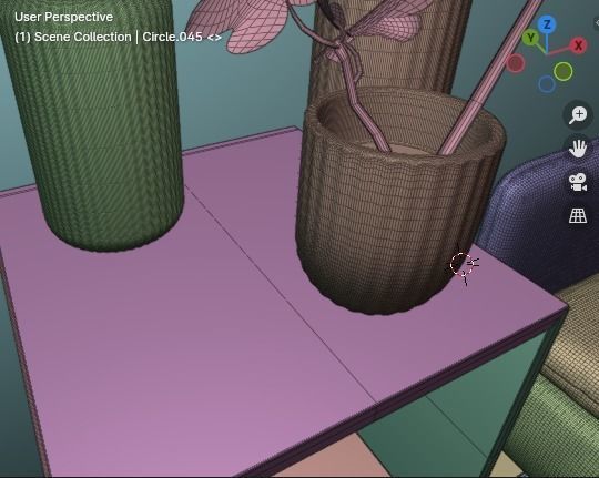 Ikea collection for living room 3D model_11