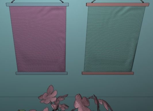 Ikea collection for living room 3D model_14