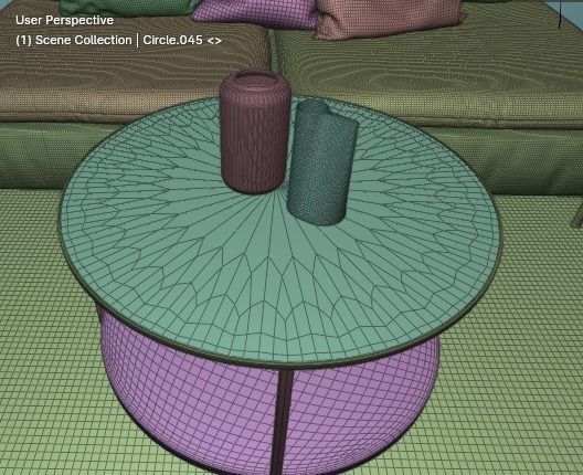 Ikea collection for living room 3D model_12