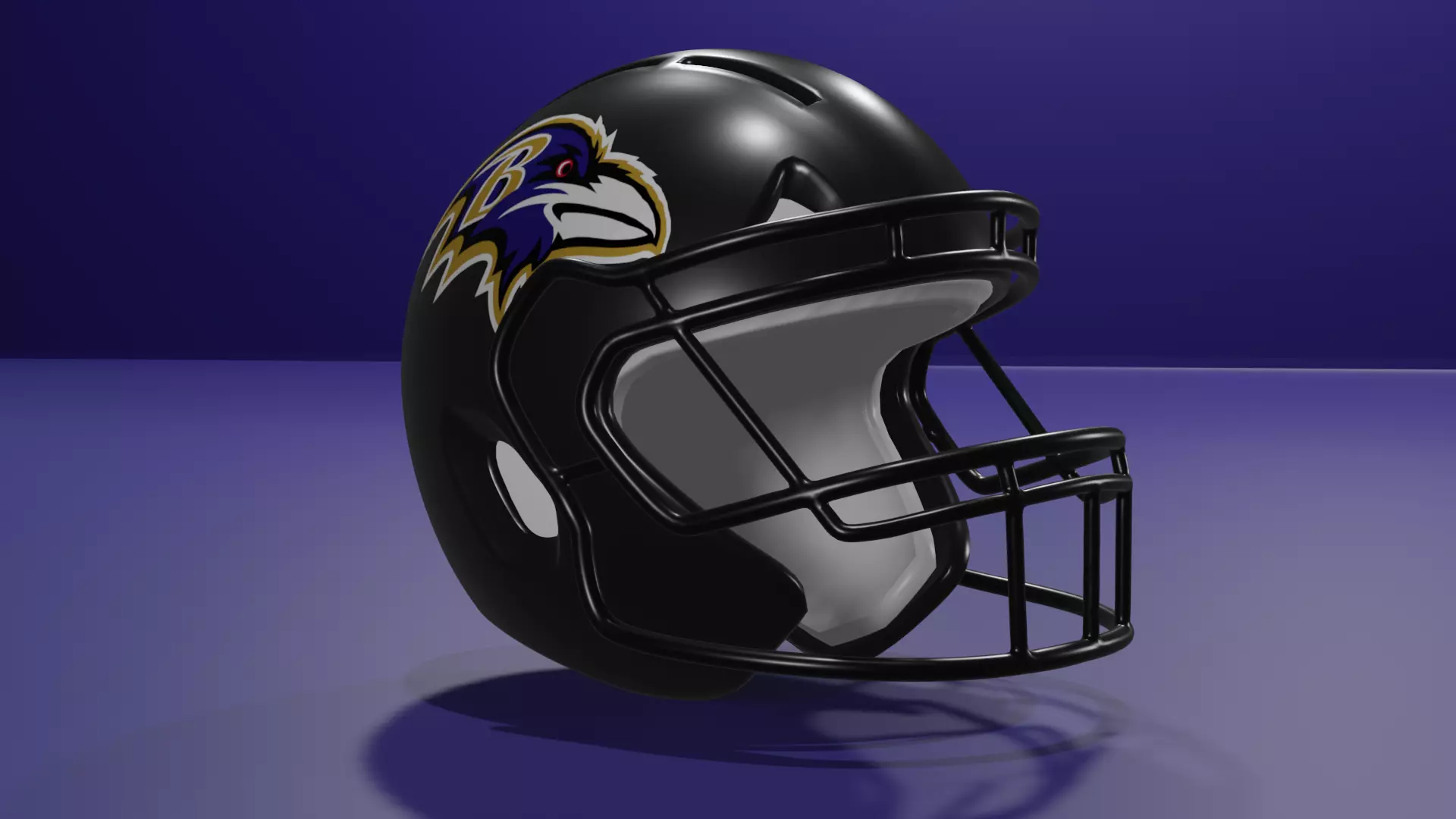 Baltimore Ravens Football Helmet 3D model