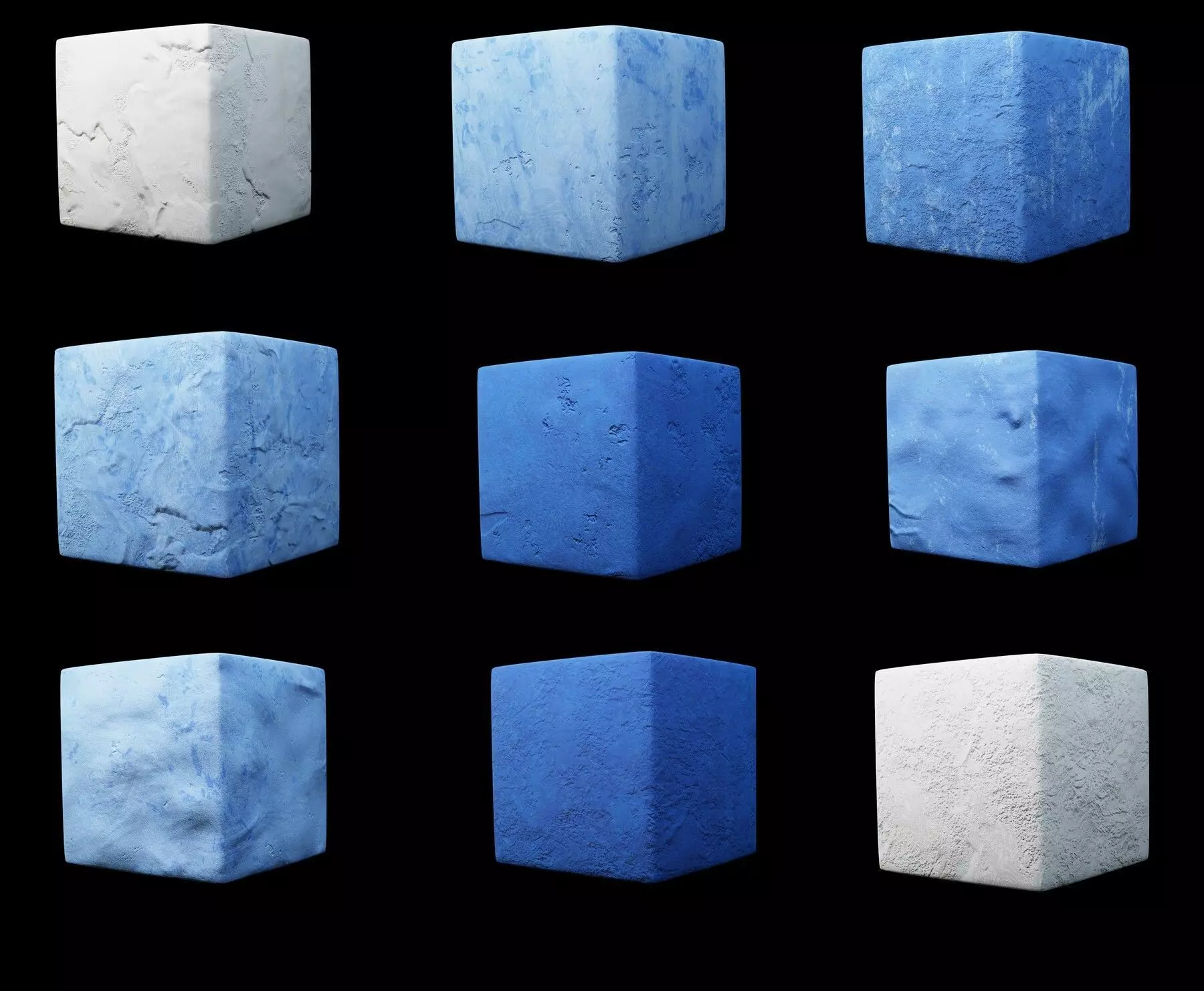 Mediterranean Realistic 4K blue stucco Plaster Wall Texture Texture