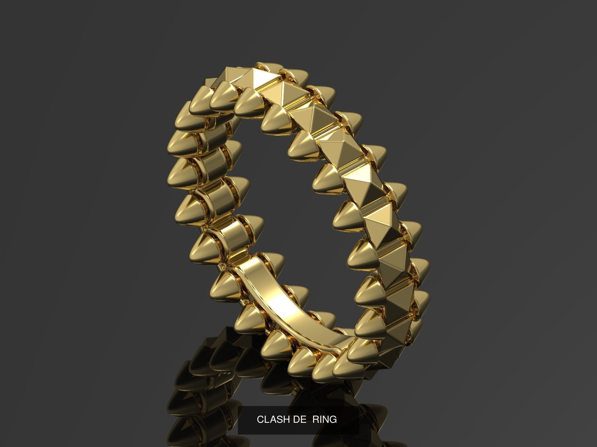 CLASH DE CARTIE RING SIZE 5 - 8 3D Model Collection_5