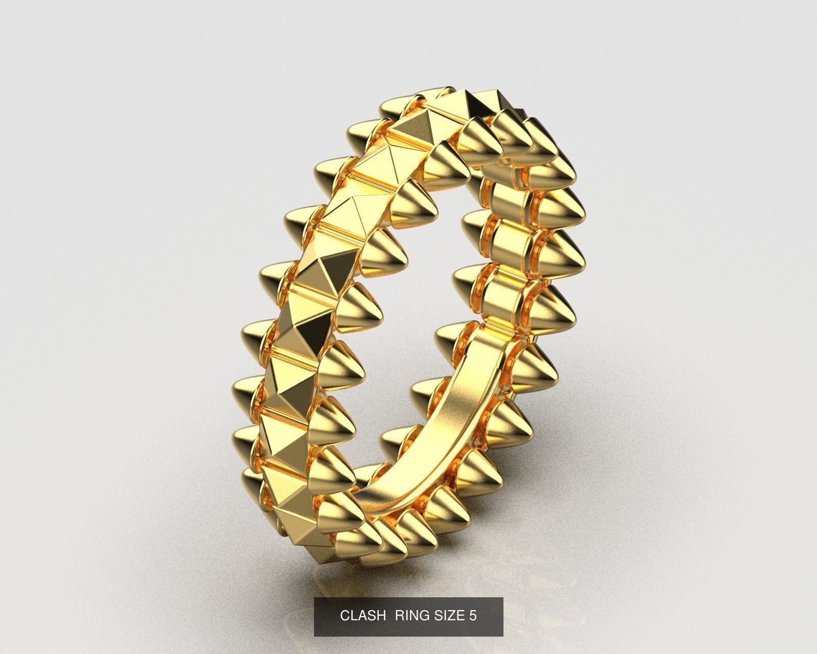 CLASH DE CARTIE RING SIZE 5 - 8 3D Model Collection_4