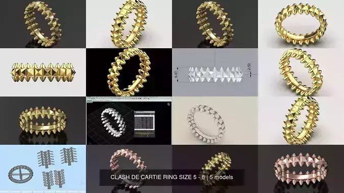 CLASH DE CARTIE RING SIZE 5 - 8