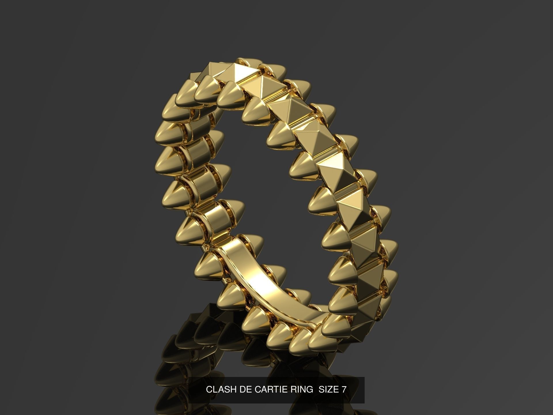 CLASH DE CARTIE RING SIZE 5 - 8 3D Model Collection_3