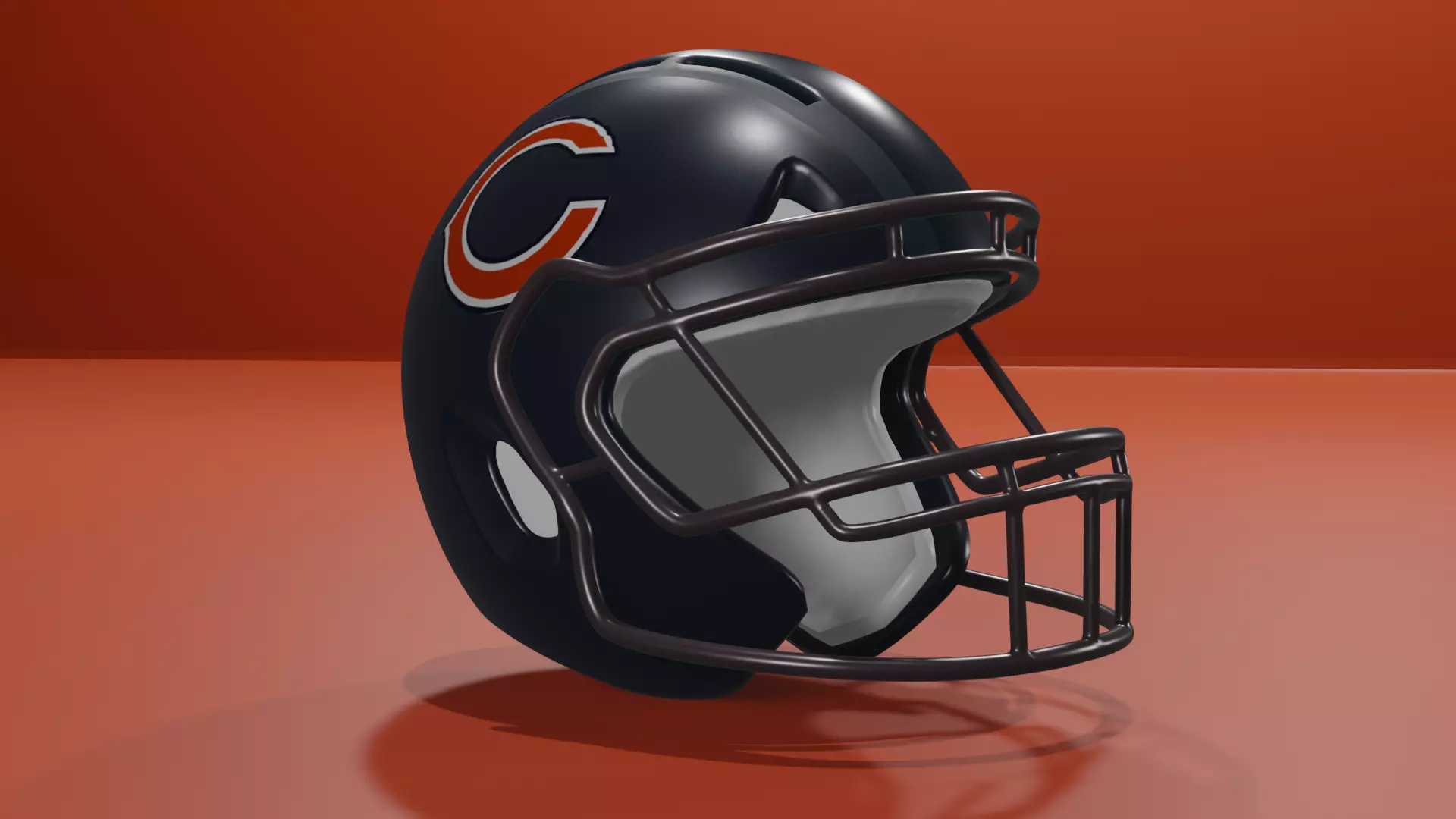 Chicago Bears Football Helmet 3D model