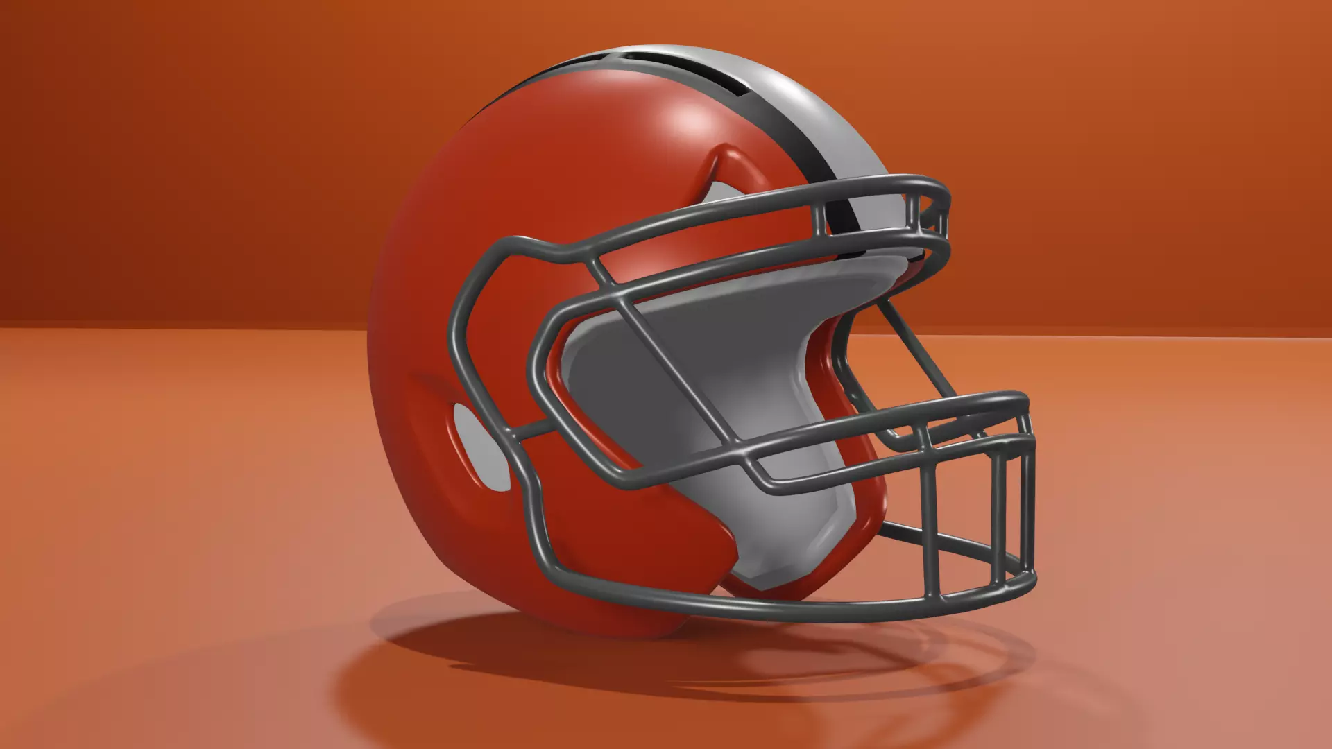 Cleveland Browns Football Helmet 3D model_0