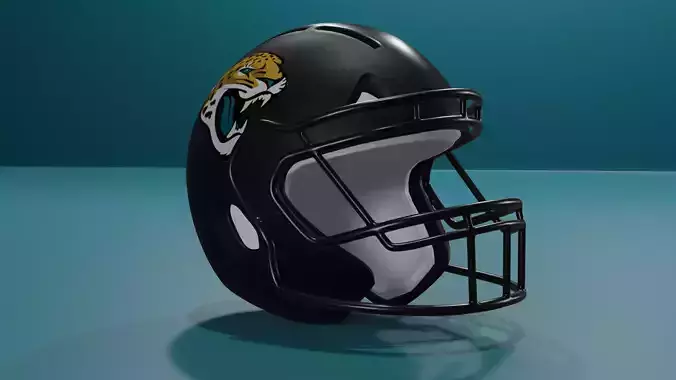 Jacksonville Jaguars Football Helmet