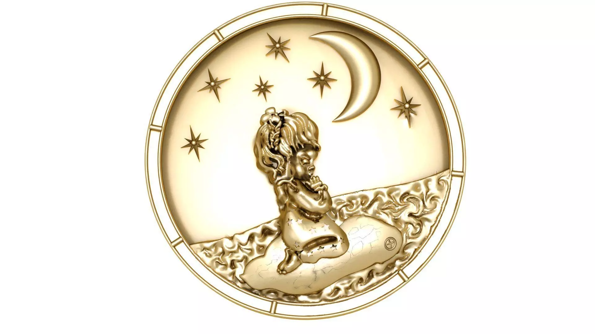 Child Pendant 3D print model_0