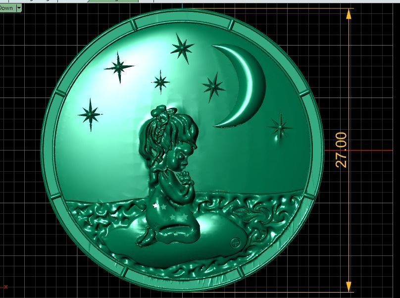 Child Pendant 3D print model_3