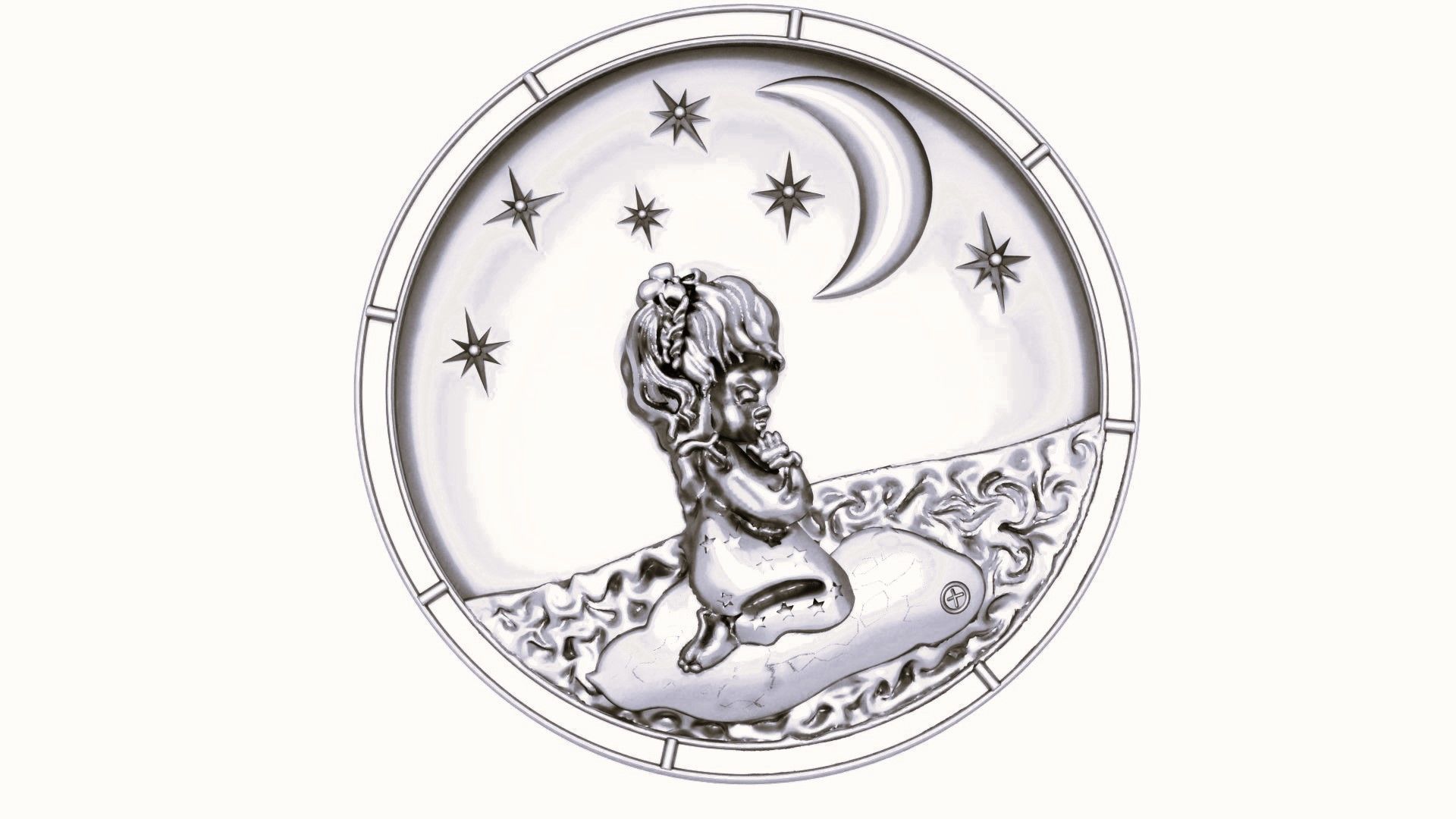 Child Pendant 3D print model_2