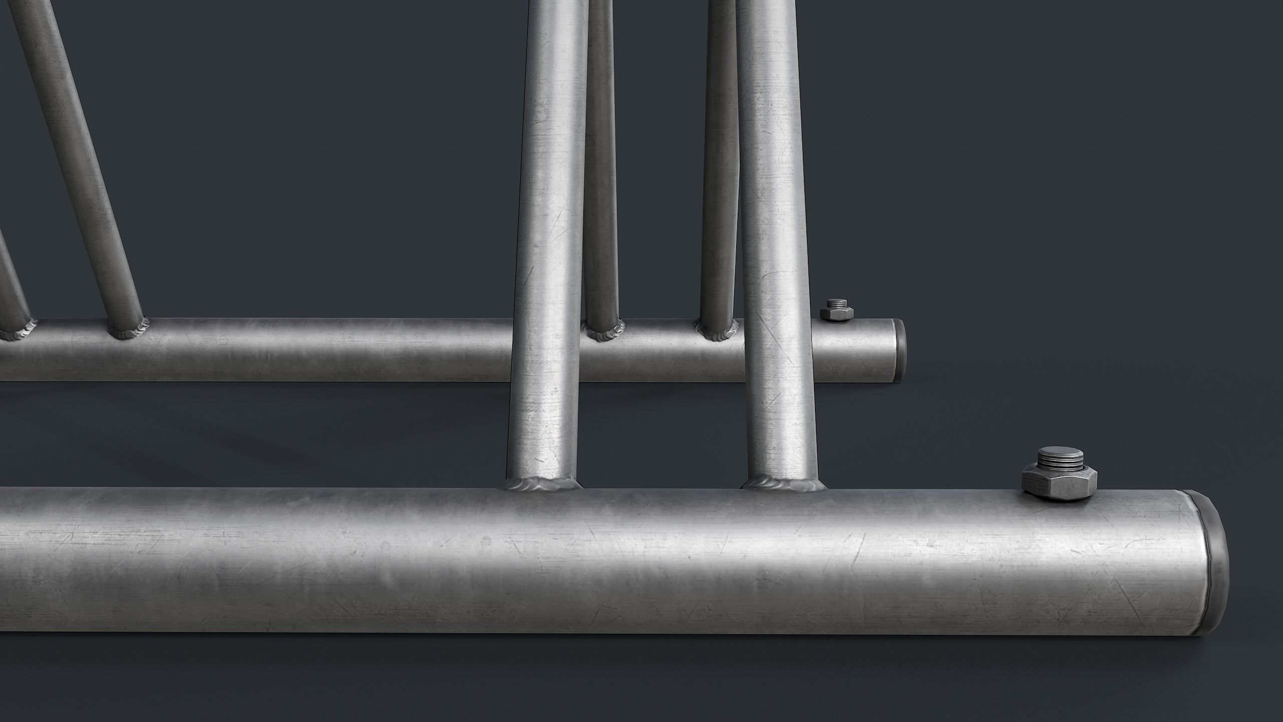 Bike Rack 5 PBR Game Ready Low-poly 3D model_11