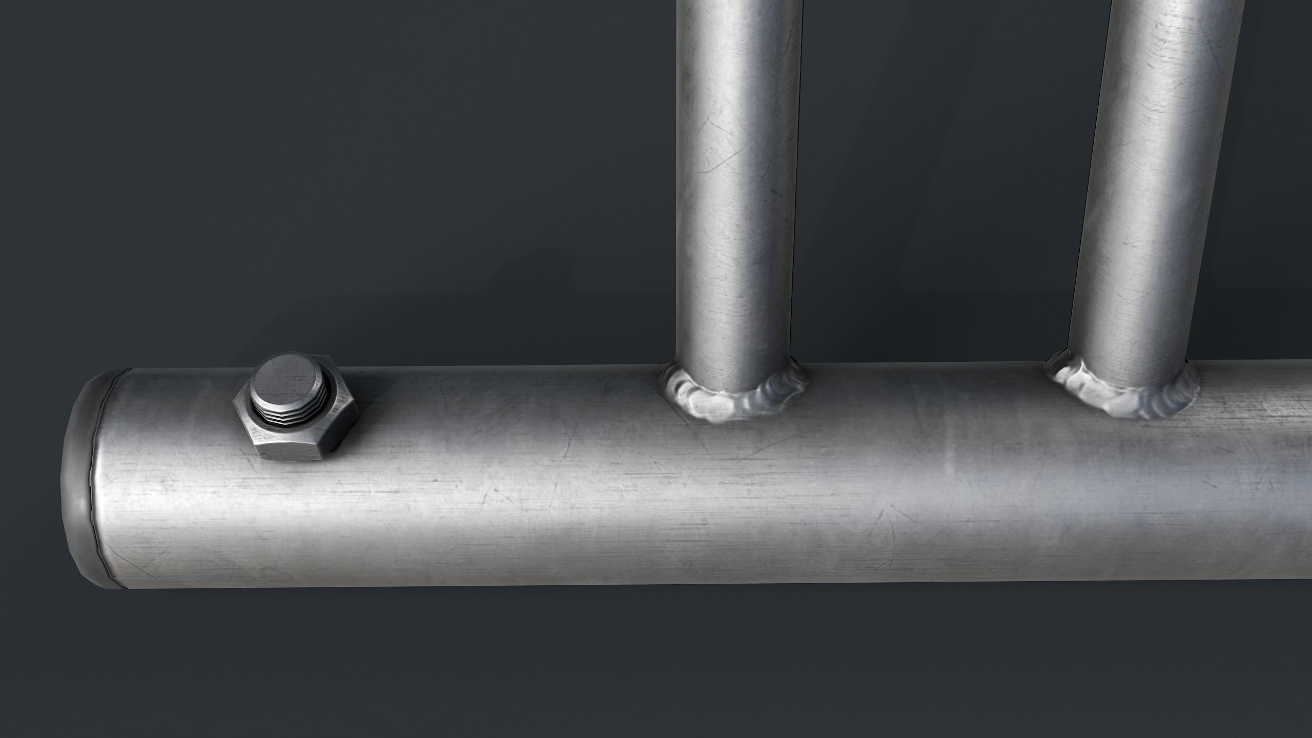 Bike Rack 5 PBR Game Ready Low-poly 3D model_9