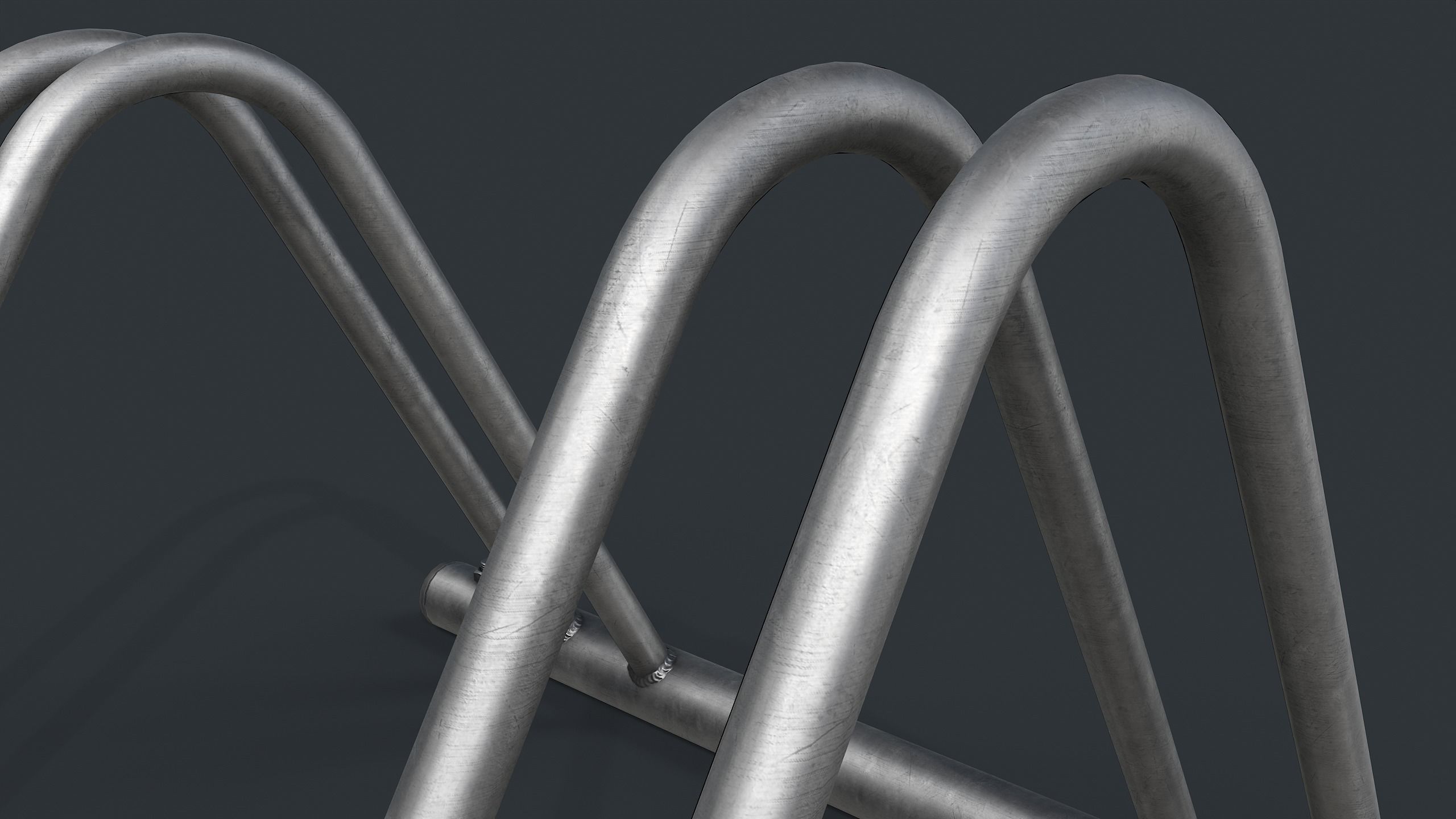 Bike Rack 5 PBR Game Ready Low-poly 3D model_13