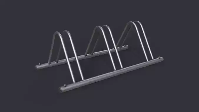 Bike Rack 5 PBR Game Ready Low-poly 3D model