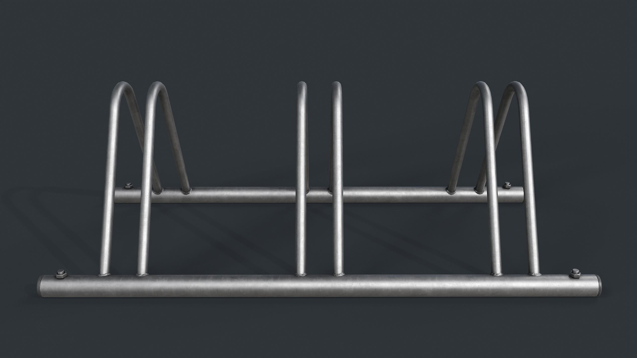 Bike Rack 5 PBR Game Ready Low-poly 3D model_4