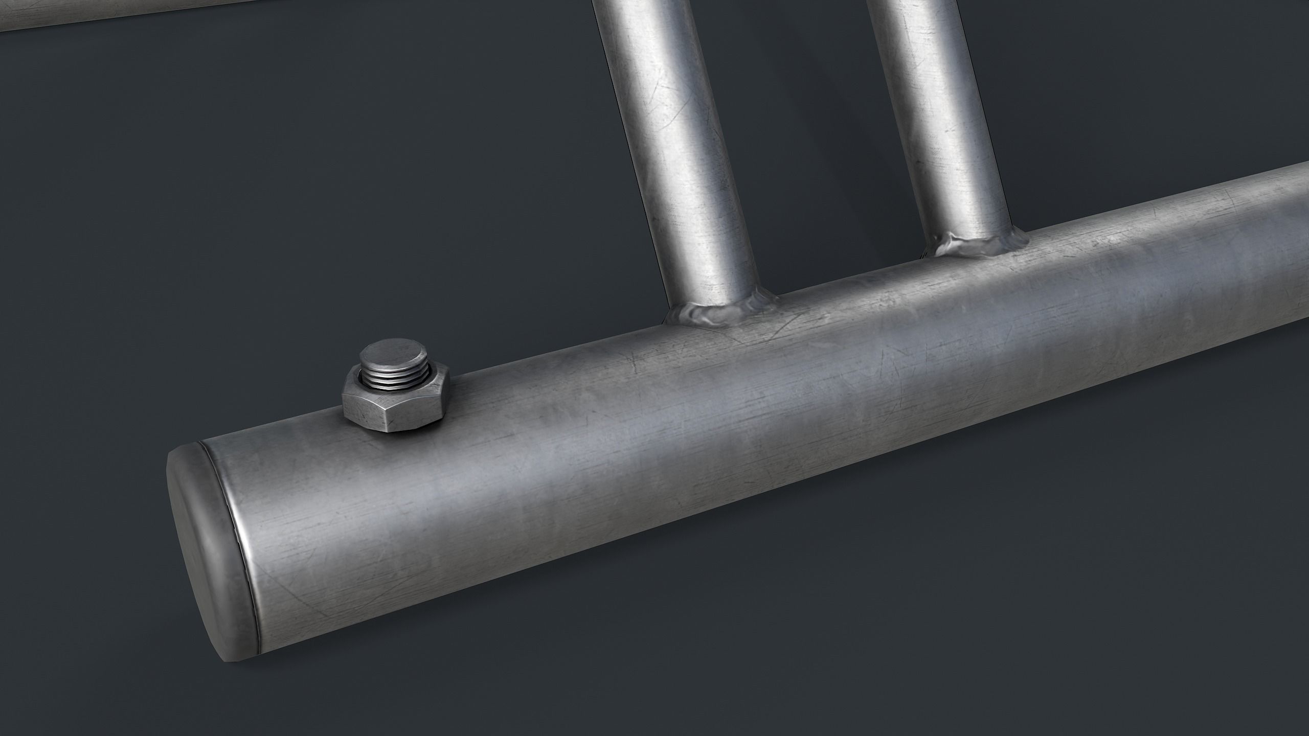 Bike Rack 5 PBR Game Ready Low-poly 3D model_8