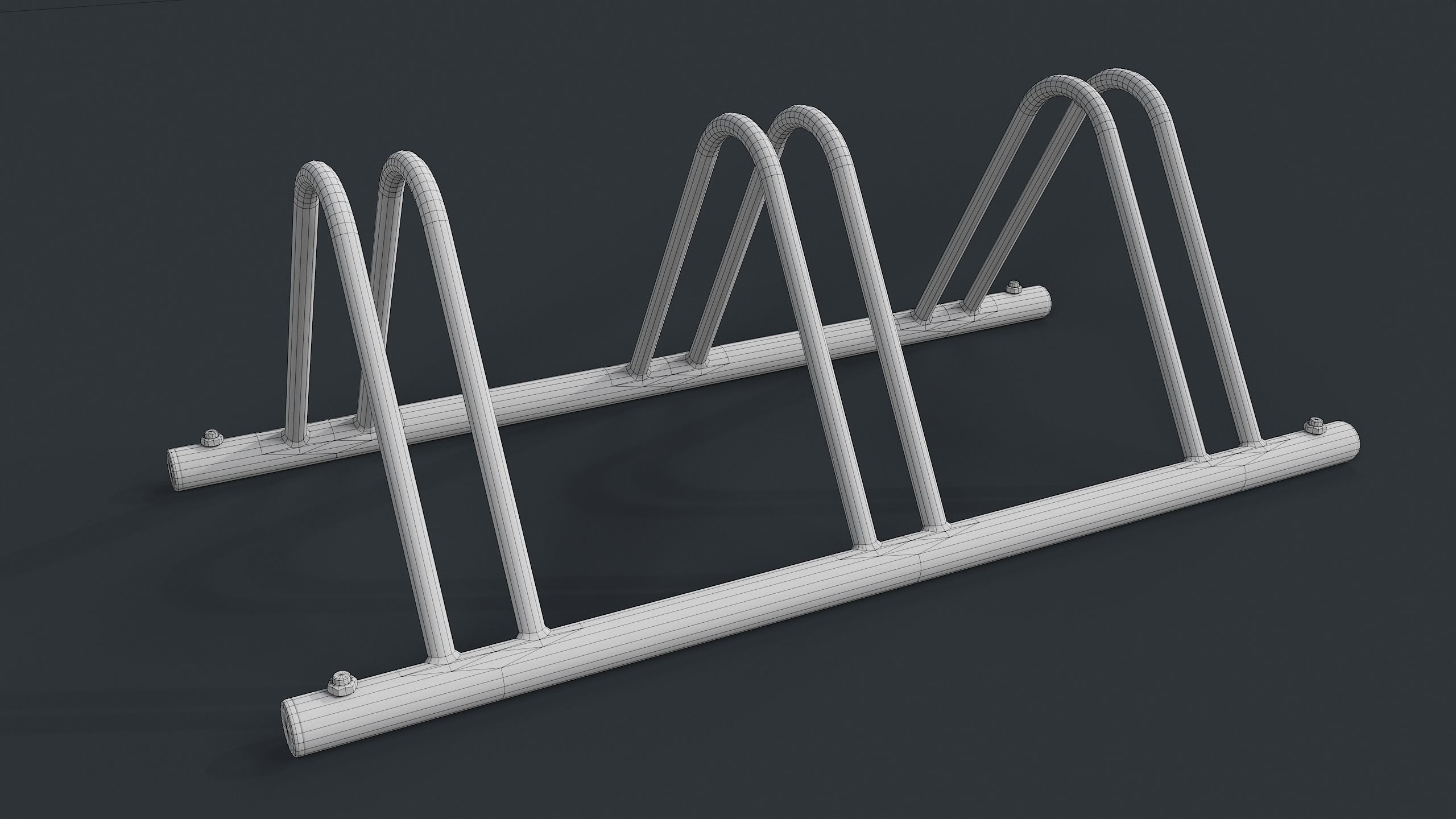 Bike Rack 5 PBR Game Ready Low-poly 3D model_14