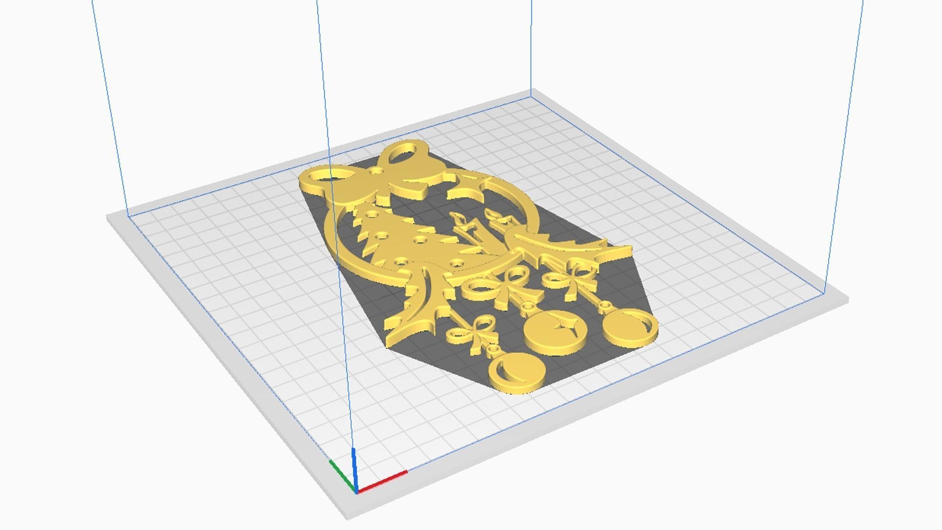 Christmas Garland Panel A01 - Door Wall Decoration 3D print model_15