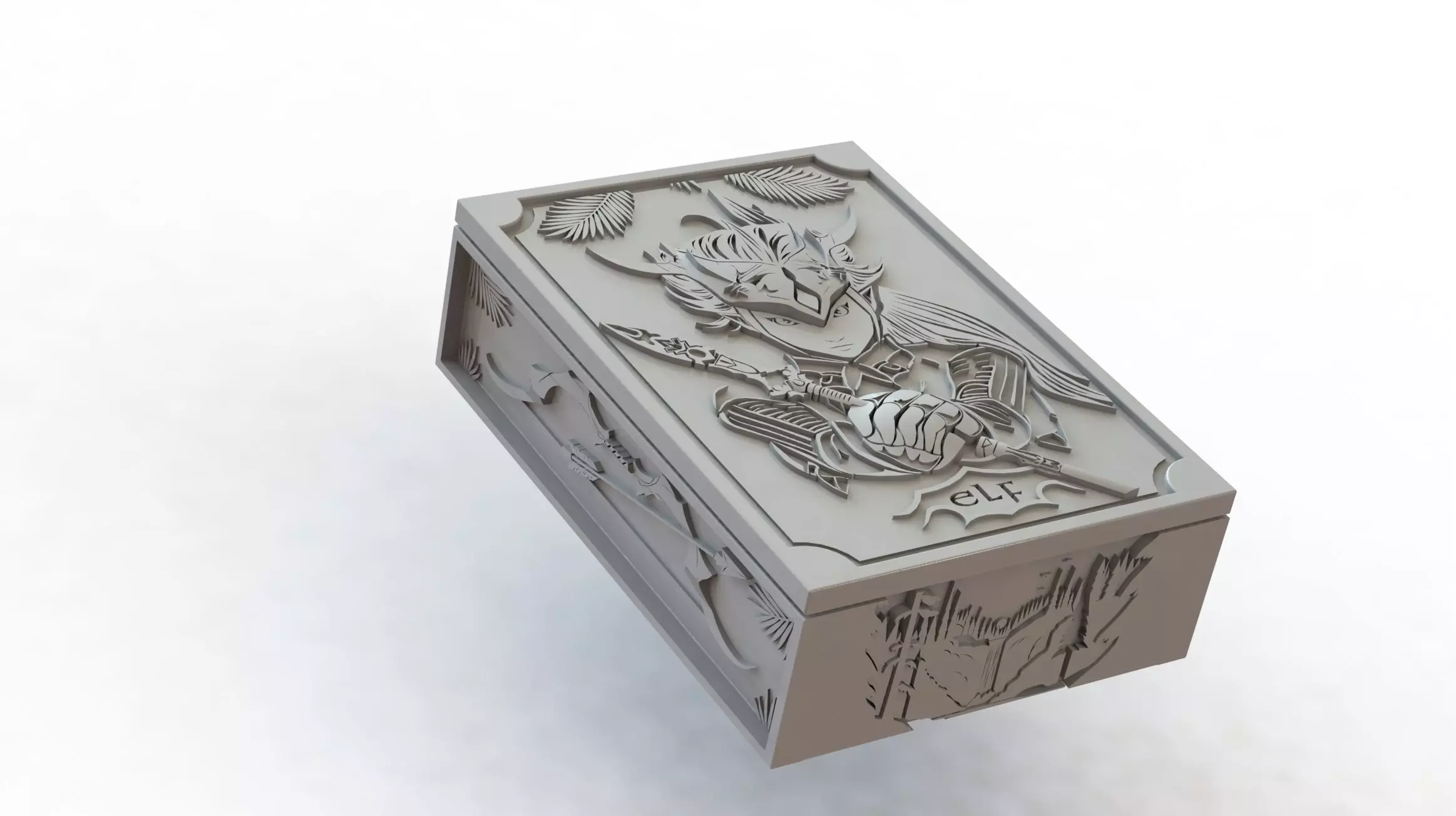 ELF DICE BOX RPG D20 SYSTEM 3D model