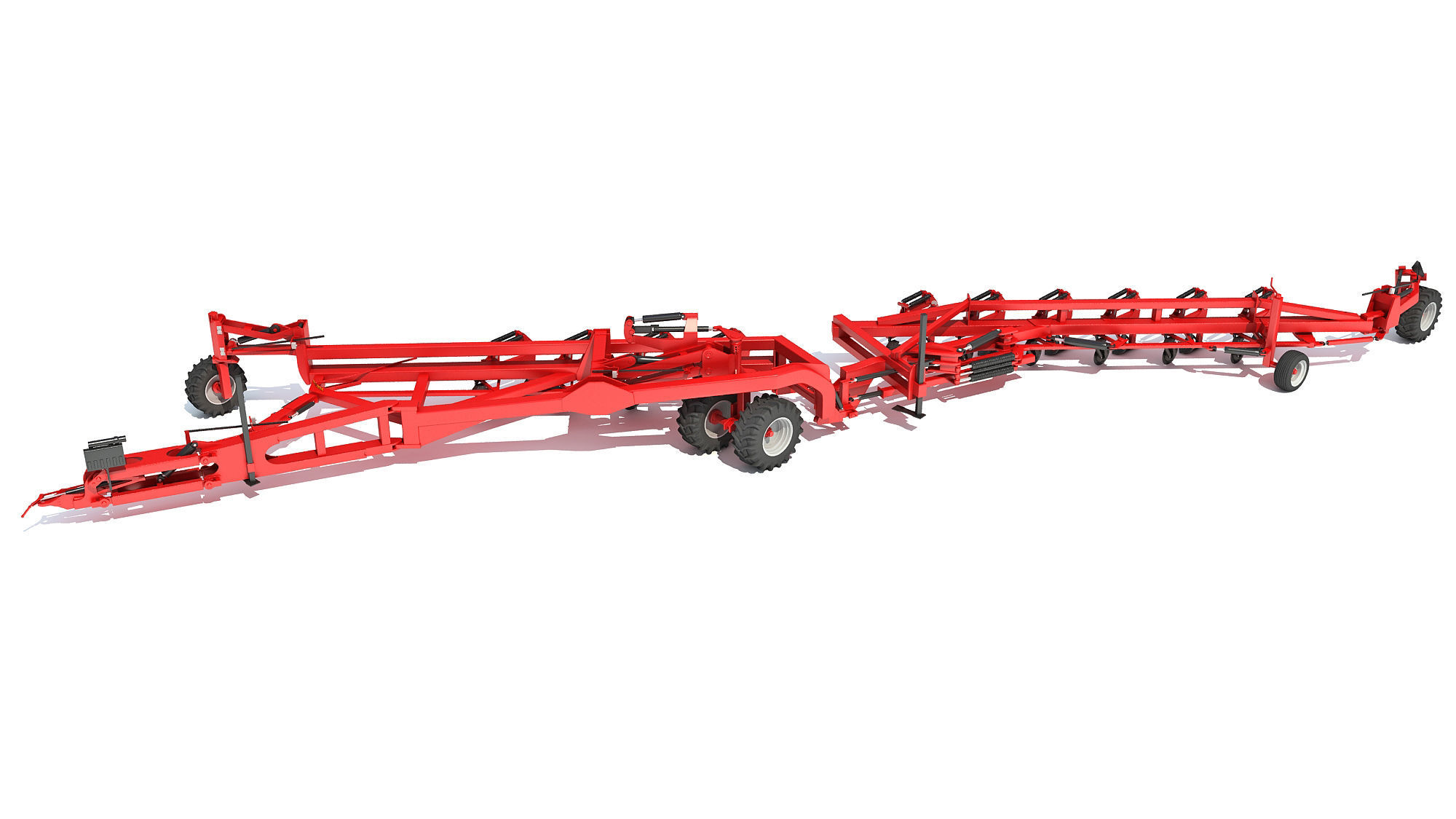 Semi Mounted Farm Plough 3D model_1