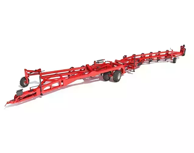 Semi Mounted Farm Plough 3D model