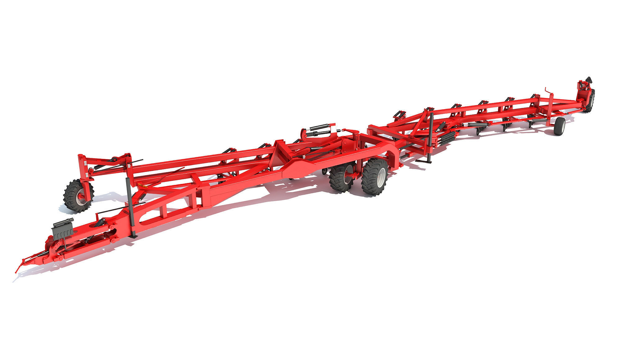 Semi Mounted Farm Plough 3D model_9