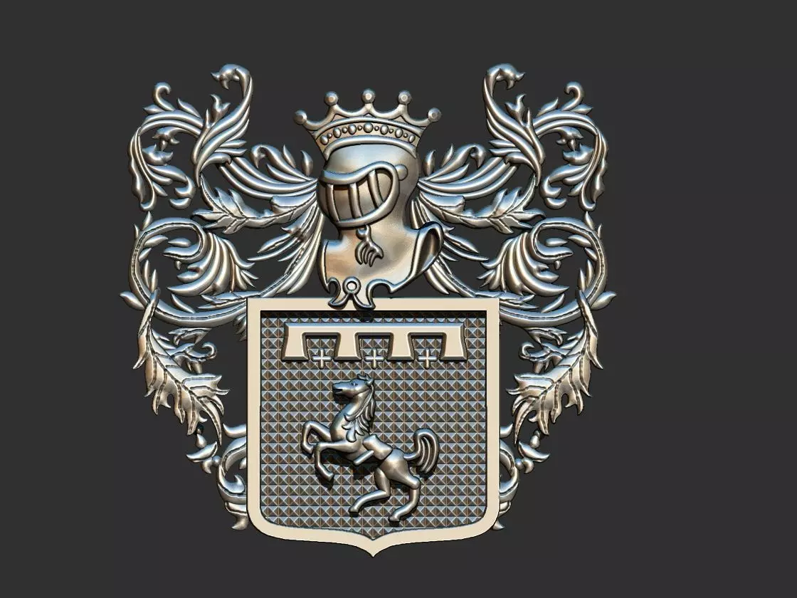 Coat of arms - Horse - Brasao Cavalo 3D print model_0