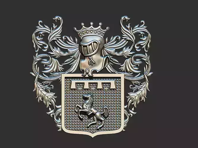 Coat of arms - Horse - Brasao Cavalo 3D print model