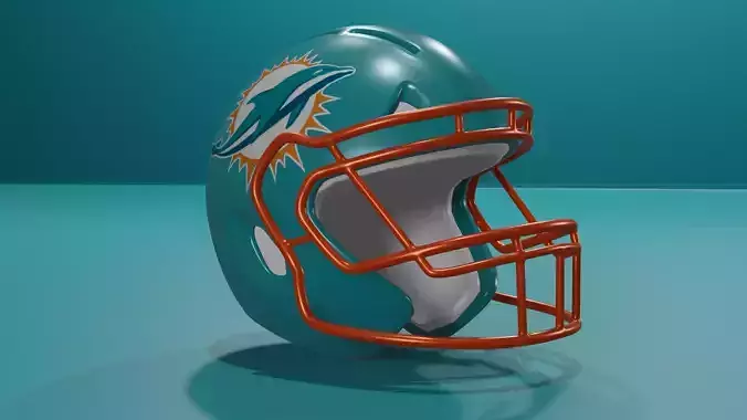 Miami Dolphins Football Helmet 3D model