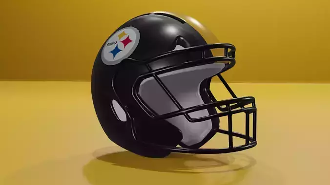 Pittsburgh Steelers Football Helmet 3D model