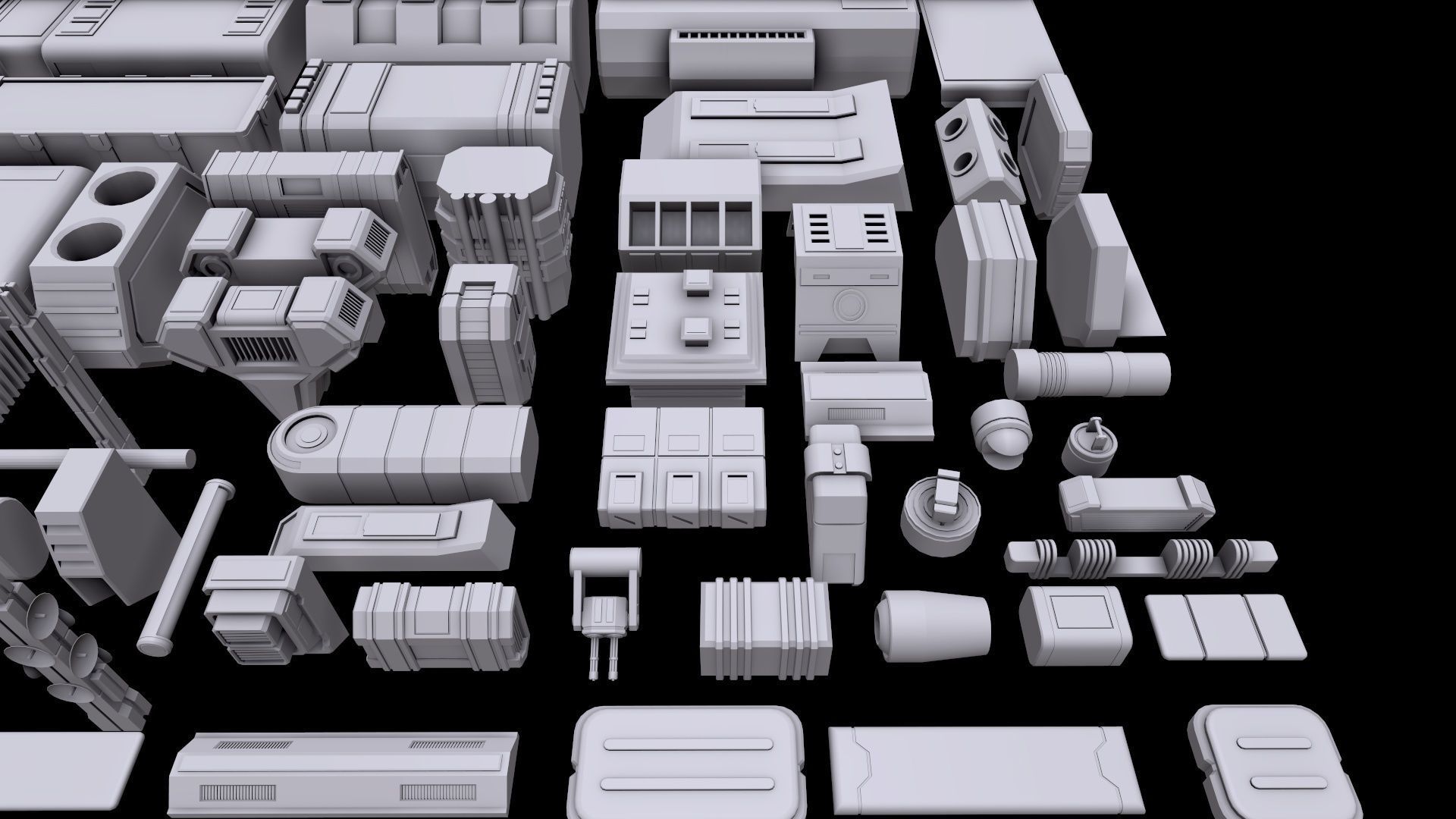 Kitbash Sci-Fi 3D model_8
