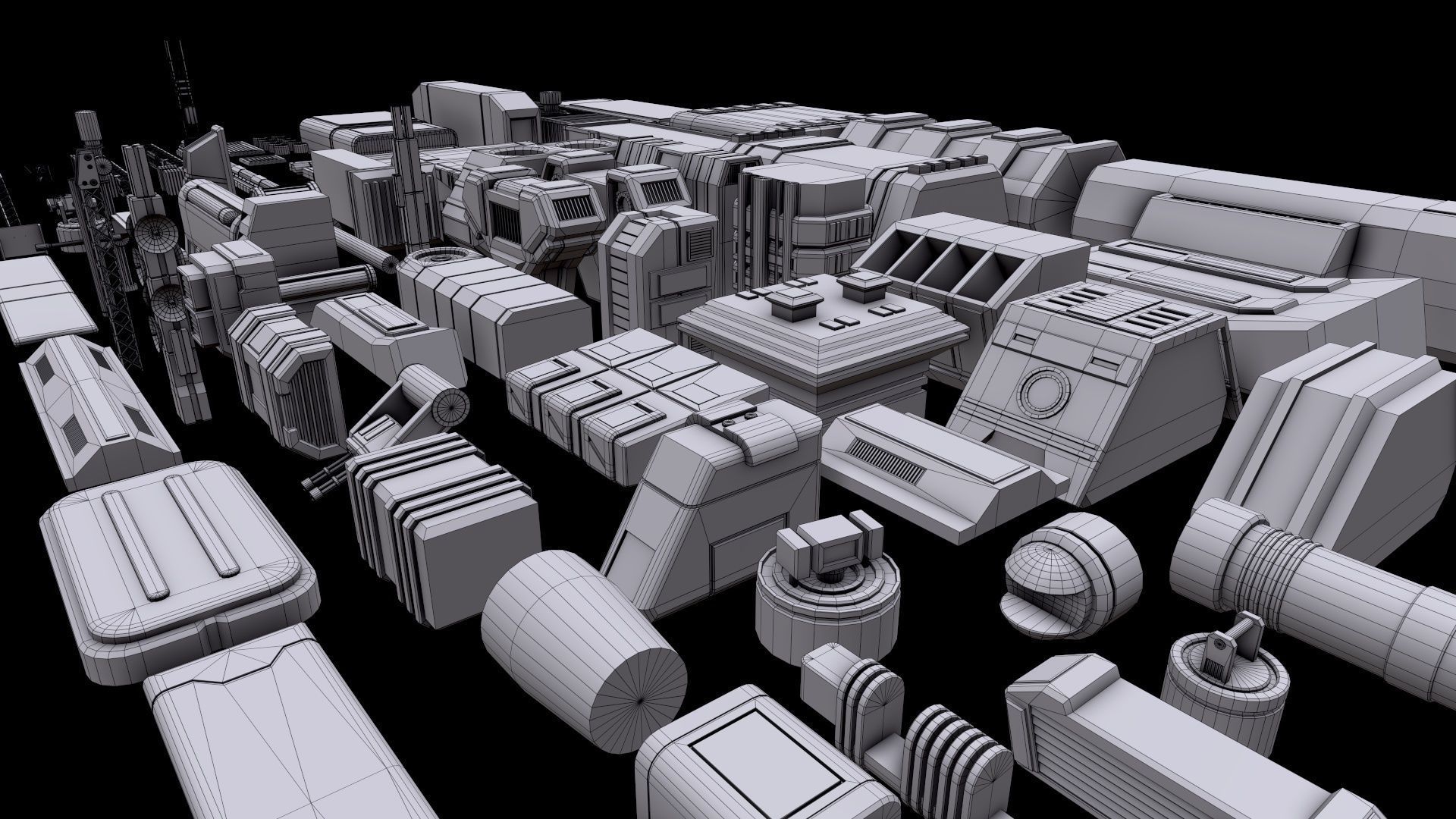 Kitbash Sci-Fi 3D model_13