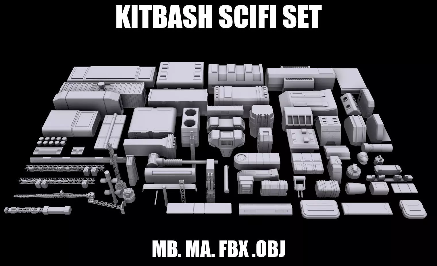 Kitbash Sci-Fi 3D model_0