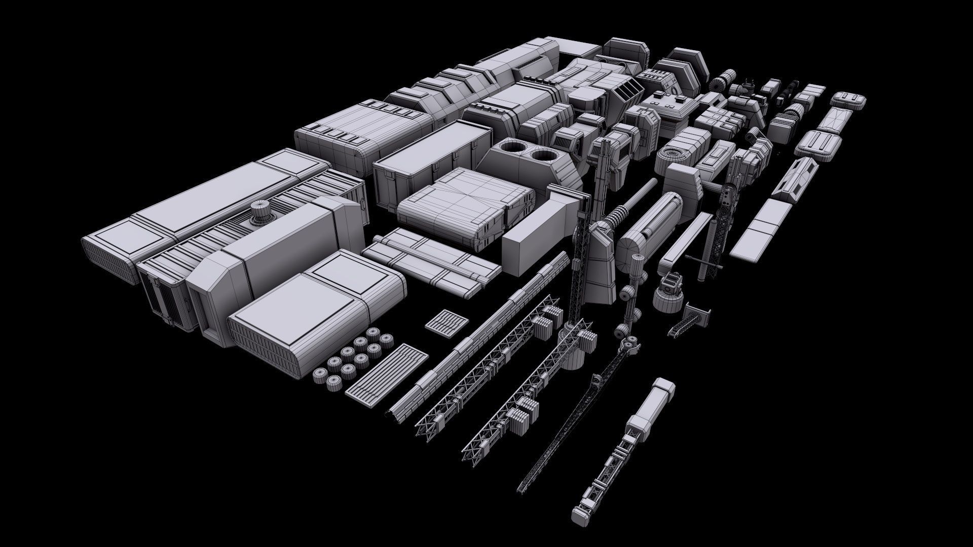 Kitbash Sci-Fi 3D model_14