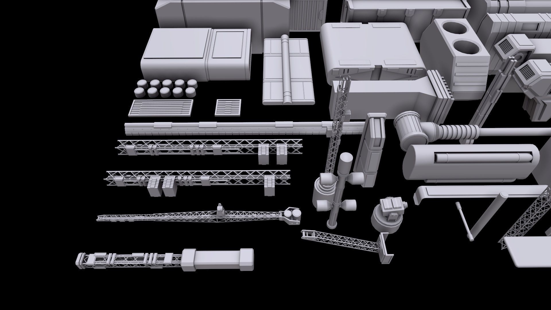 Kitbash Sci-Fi 3D model_6