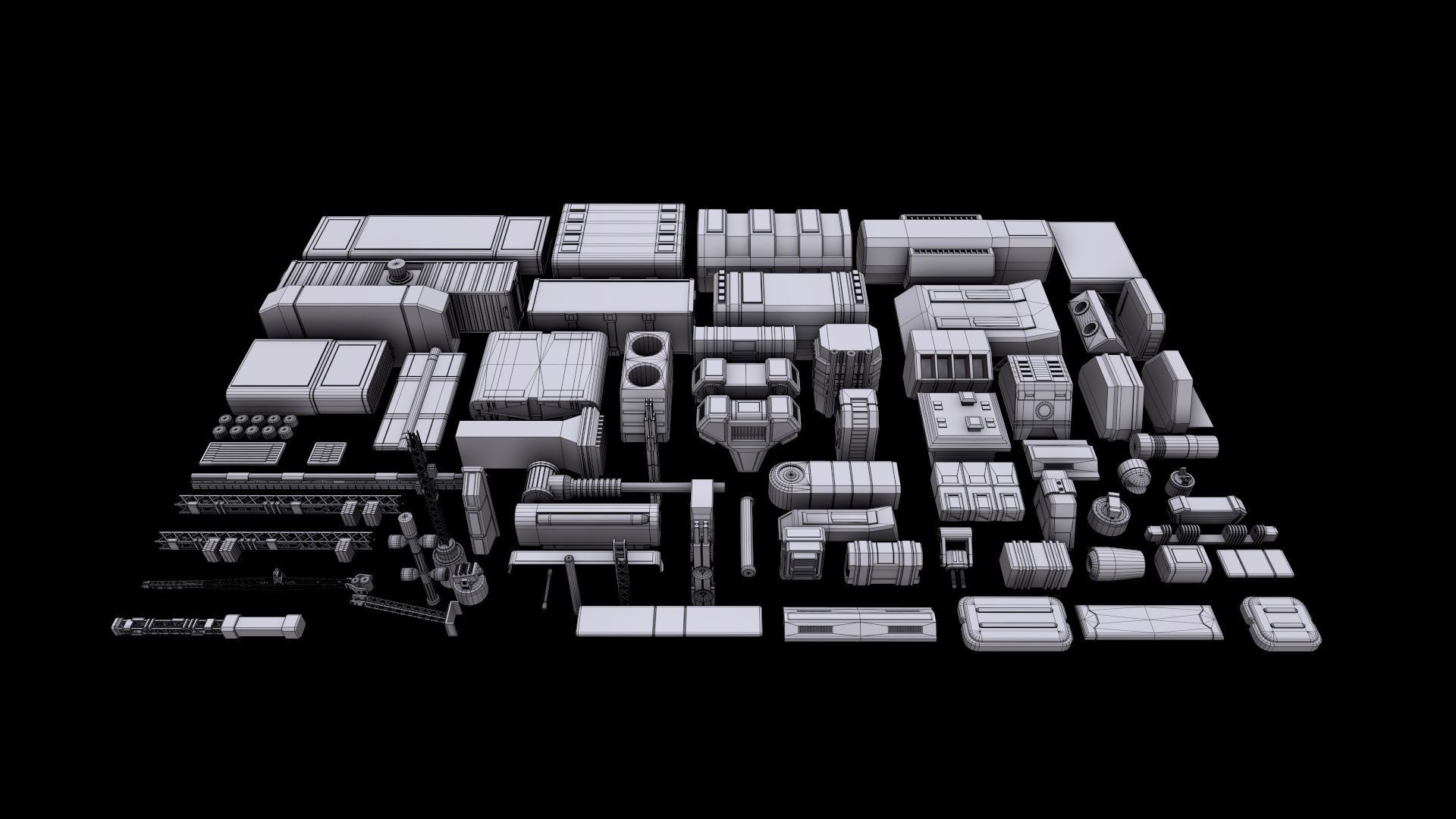 Kitbash Sci-Fi 3D model_12