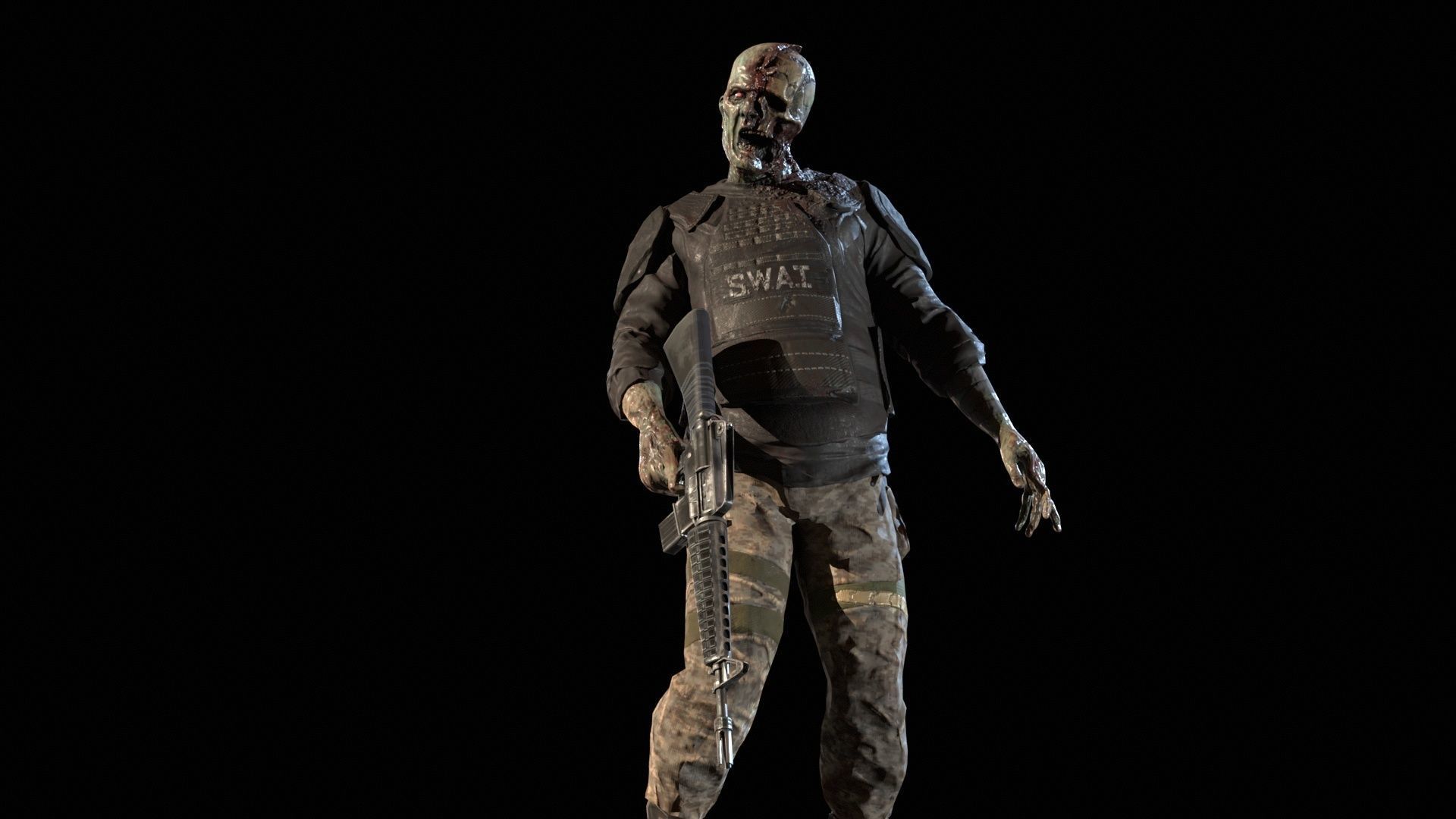 SuperZombie7 Low-poly 3D model_33